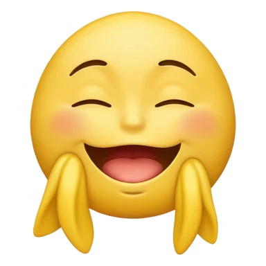 Yellow Emoji with closed eyes and biting lip, air humping full body sticker