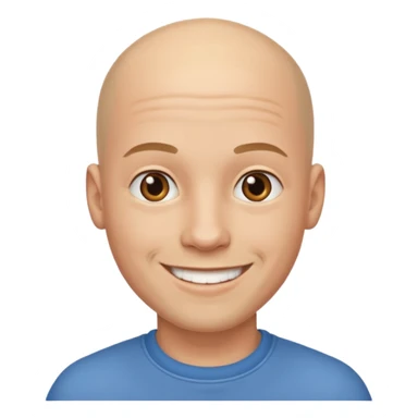 Bald Man  smiling young sticker