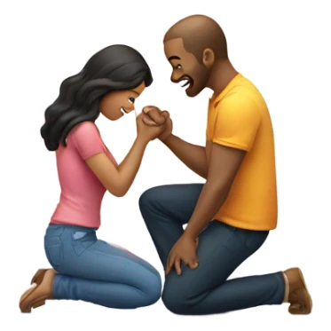 With Man on knees to engage her wife sticker