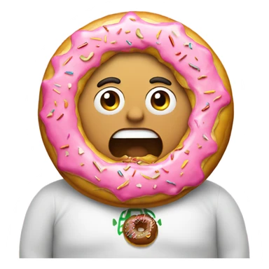 Fat Mexican eating donut sticker