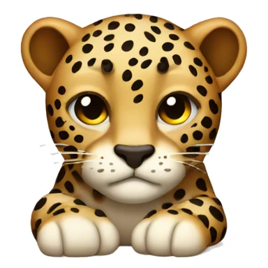 Sleepy leopard sticker