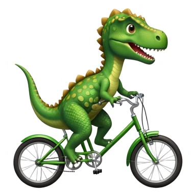 Dinosaur riding a bike  sticker