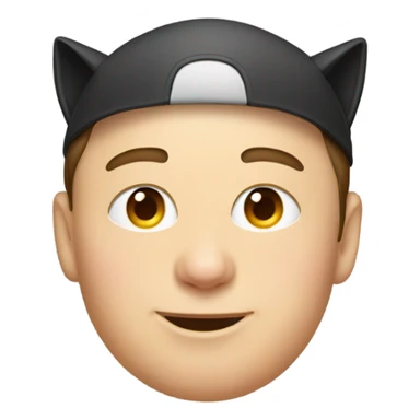 Elon musk wearing a cat hat sticker