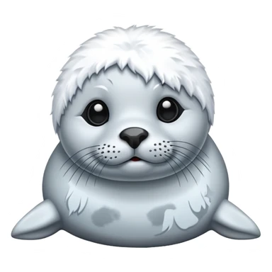 white winter & artic animal (seal)  sticker