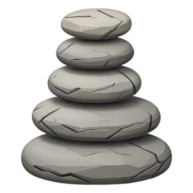 early construction, stones stacked on top of each other, simple foundation sticker