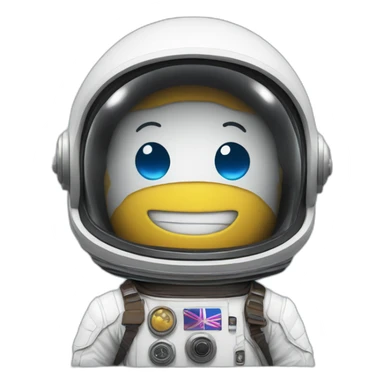 A atronaut for scotland with a candy sticker