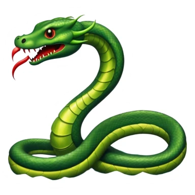 Sea Serpent – Long green snake-like monster rising from water sticker