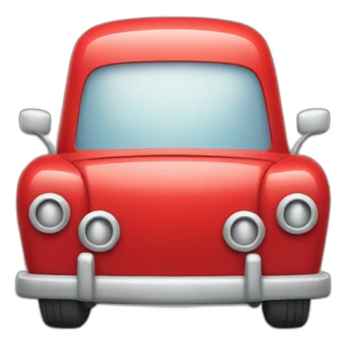 red smiling car sticker