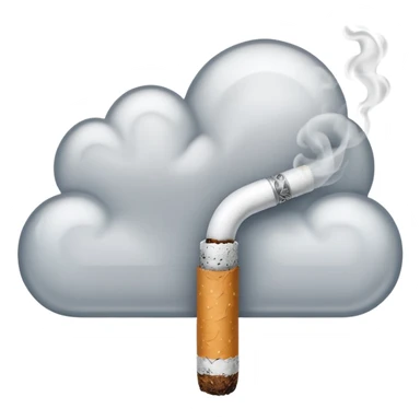 Cigarette Smoke Curl sticker