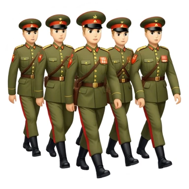 big modern Russian army marching, photorealistic sticker