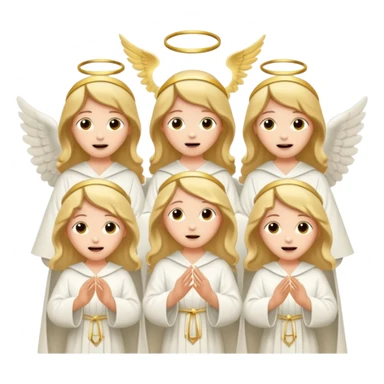 singing choir angel sticker