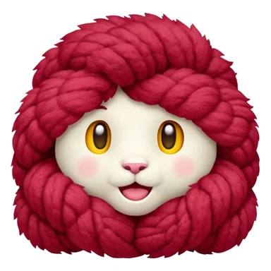 Red colour Wool sticker
