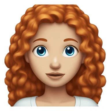 Pregnant redhead blue eyes sticker