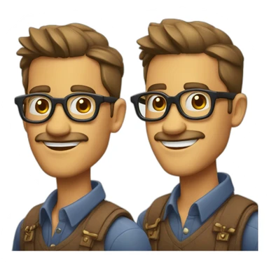 Vendedor con gafas al estilo disney sticker