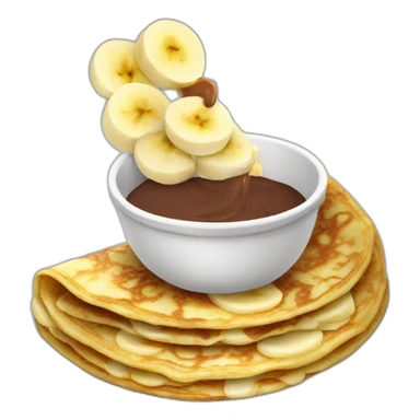 Crêpes chocolat banane sticker