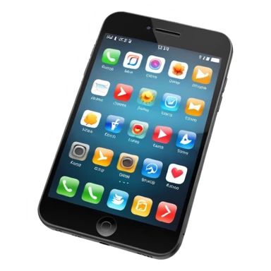 modern smartphone with apps sticker