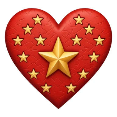 heart with a star pattern sticker