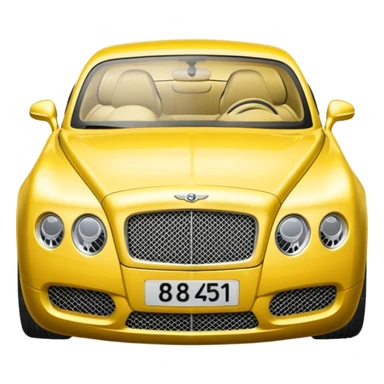 Yellow Bentley sticker