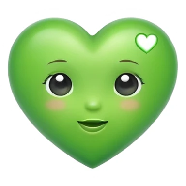 Baby green heart sticker