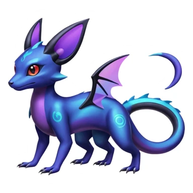 Shiny Salandit-Umbreon-Noivern-Noibat-Hybrid (Full body) sticker