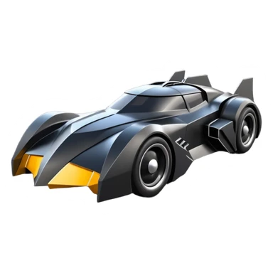  the animated series aerodynamic knight futuristic concept Batmobile loosely based on 1936 cord 812 brogham (flat long straight faceted mechanical body) finned stealthy street hot rod  sticker