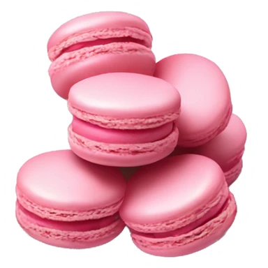 Pink macaroons on plate  sticker