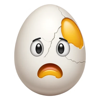 sad egg with thumbs down sticker