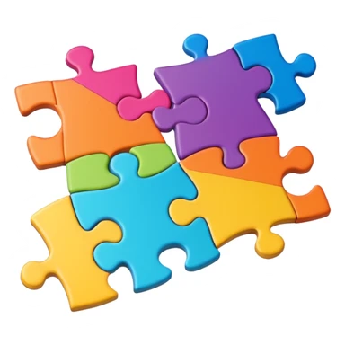 2–3 puzzle pieces sticker