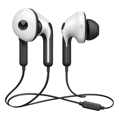 basic earbud headphones sticker