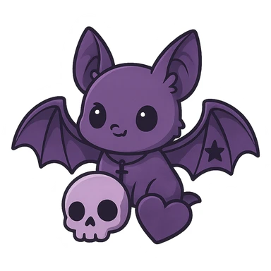 Purple goth object sticker