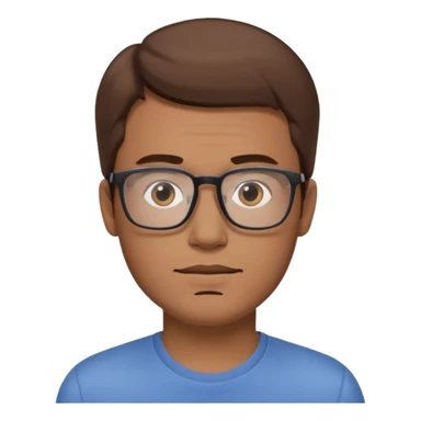 a young dad with brown hair, with rectangular glasses, without beard sticker