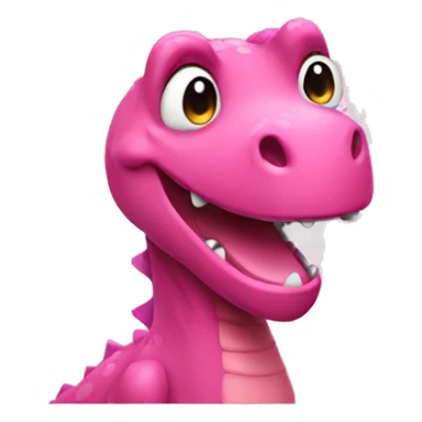 Happy pink dinosaur  sticker