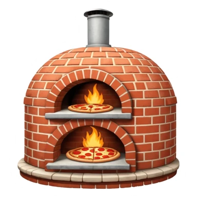 round brick oven for pizza three quarters view sticker