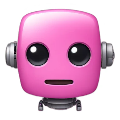 Pink cute robot sticker