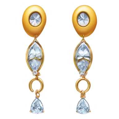 Ear with double piercings  sticker