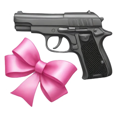 gun with pink bow sticker