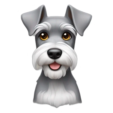Gray mini schnauzer sticker