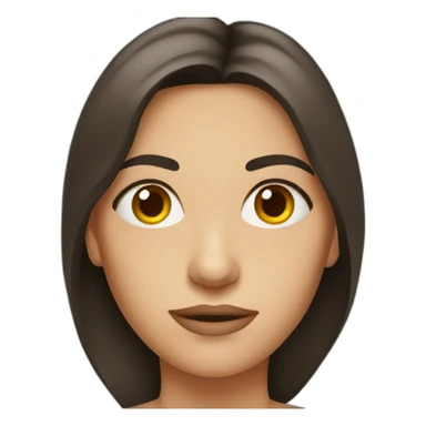 brunette woman cross-eyes sticker