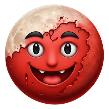 Half bloody moon  sticker