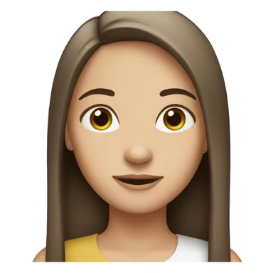 A brown hair girl who is white w straight hair  sticker