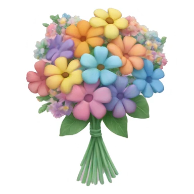 Flower bouquet pastel rainbow  sticker