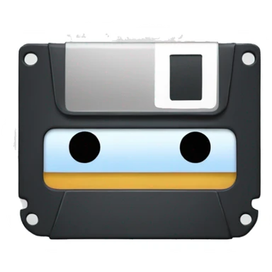 floppy disk with fluffy hair sticker