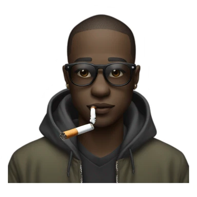 le rappeur jok'air avec une cigarette sticker