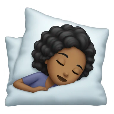 Black hair girl sleeping  sticker