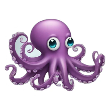 a busy octopus sticker