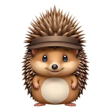 Hedgehog wearing hat sticker