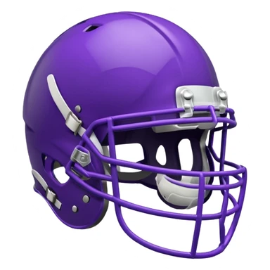 College football player helmet in purple color sticker