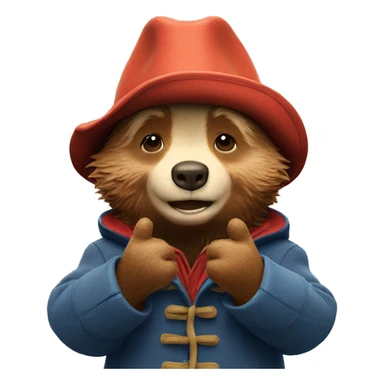 paddington bear clapping sticker