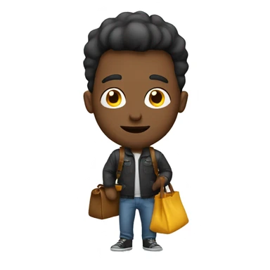 Guy with bag sticker