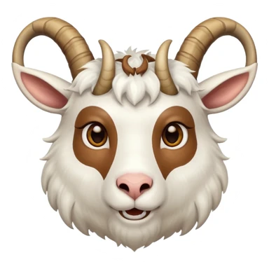 Goat face with horn sticker